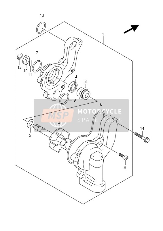 Suzuki AN400(A)(ZA) BURGMAN 2009 WASSERPUMPE für ein 2009 Suzuki AN400(A)(ZA) BURGMAN